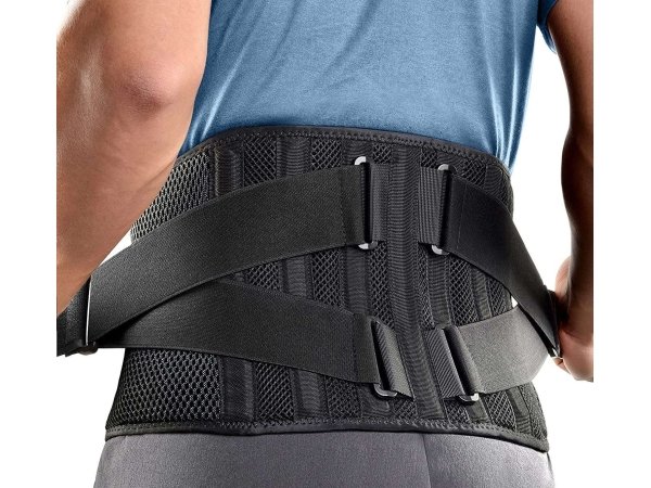 Neoprene Lumbar Back Support Belt with Pad for Elderly/Office Use