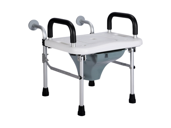 Heavy-Duty Folding Wall-Mounted Commode Chair