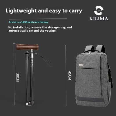 Carbon Fiber Walking Cane with Wooden Handle – Adjustable