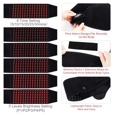 Infrared Therapy Belt – 3 Modes Red Light for Back & Abdomen Pain