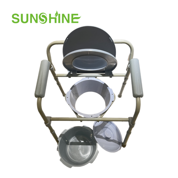 BA819 Steel Commode Chair with Lid & Splash Guard