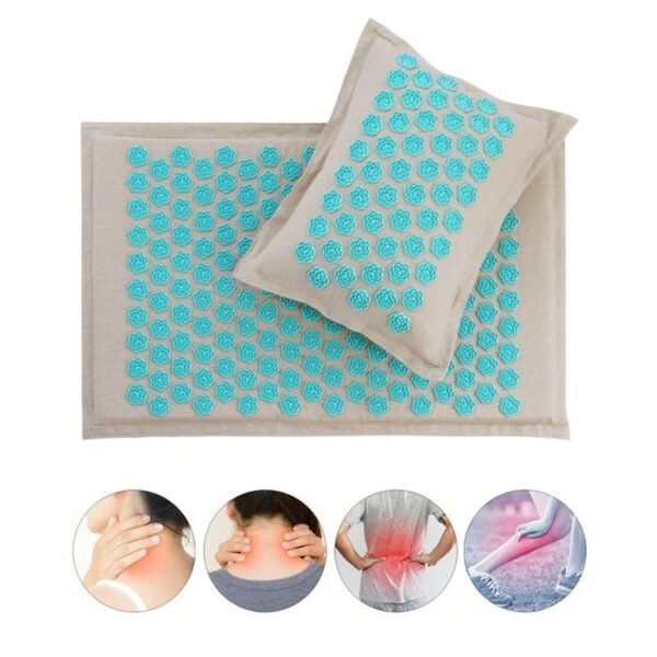 H1fc7a34bd41745aebbec3f4ab90e33f1U.jpg Cotton Acupressure Mat & Pillow Set
