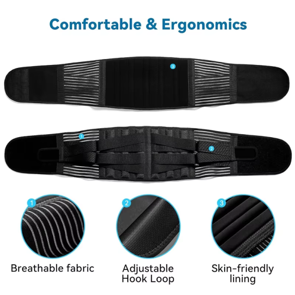 Adjustable Lumbar Support Belt for Back Pain Relief