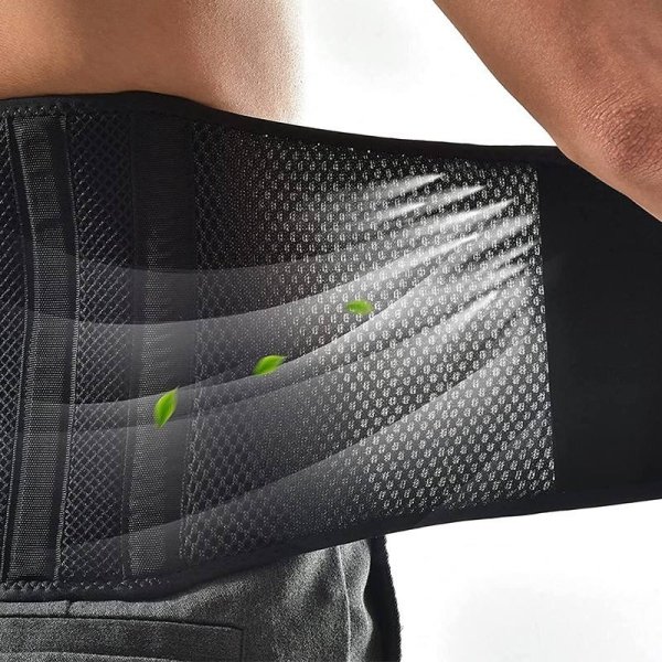 Neoprene Lumbar Back Support Belt with Pad for Elderly/Office Use