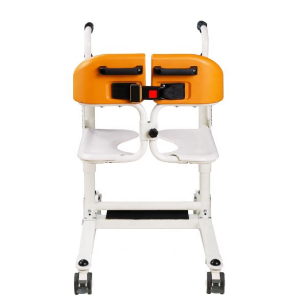 Adjustable Portable Manual Transfer Chair with Bedpan