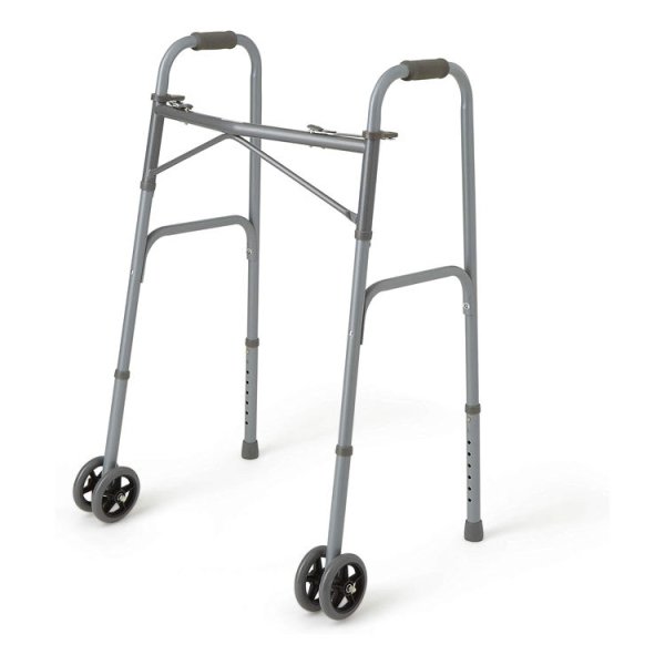 Heavy-Duty Bariatric Folding Walker – 600lbs, Extra Wide, 5" Wheels