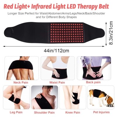 Infrared Therapy Belt – 3 Modes Red Light for Back & Abdomen Pain