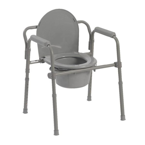 BA819 Steel Commode Chair with Lid & Splash Guard