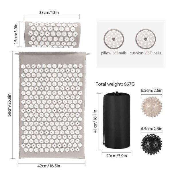 Sleeping Acupressure Mat Set – Sciatica & Headache Pain Relief