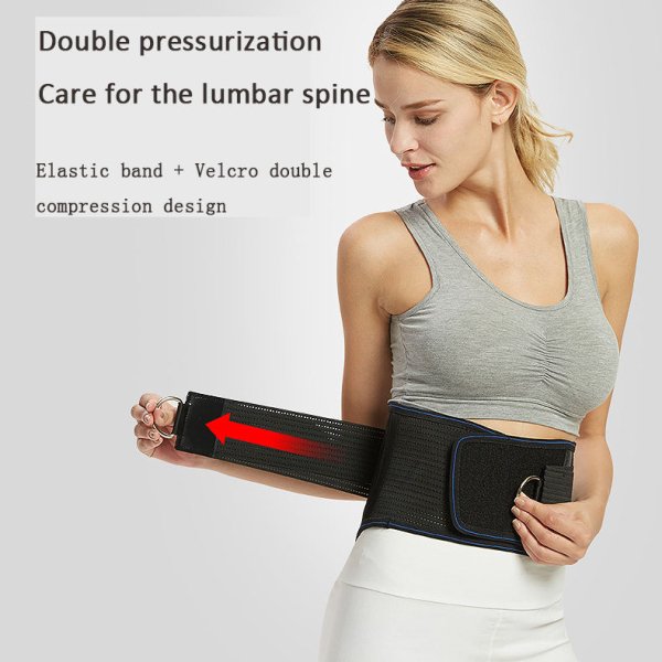 H8c872162d96540c795fa04bee37ea69ft.jpg D-Ring Adjustable Medical Lumbar Belt with Pads for Back Support
