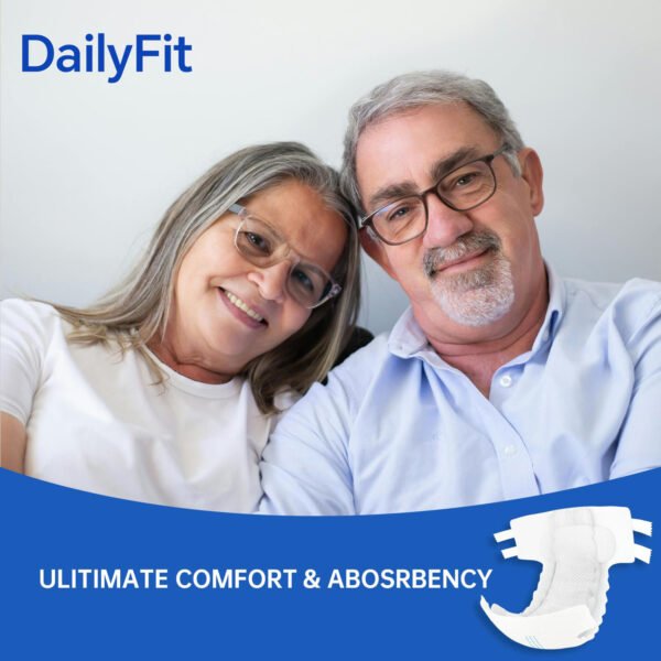 DailyFit Printed Adult Diapers – M Size, Cotton & Fluff Pulp