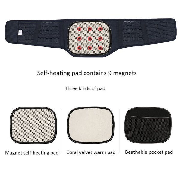 Hb570718d4e344af09bf9523dde7b52e2k.jpg D-Ring Adjustable Medical Lumbar Belt with Pads for Back Support