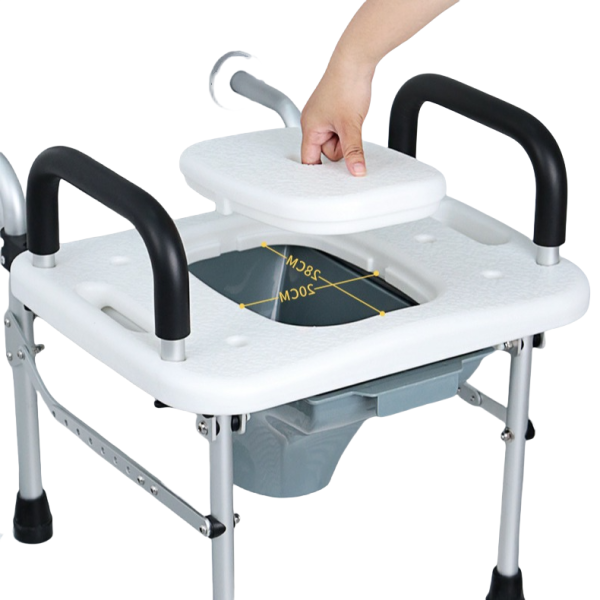 Hb9603e5b46594a4a8d75aa148e36af33w.png Heavy-Duty Folding Wall-Mounted Commode Chair