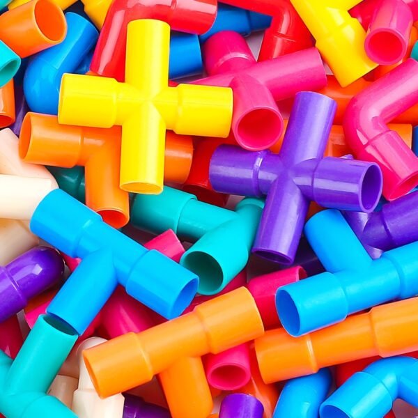 50pcs Creative Water Pipe Building Blocks DIY Construction Toy Set for Kids Educational Play