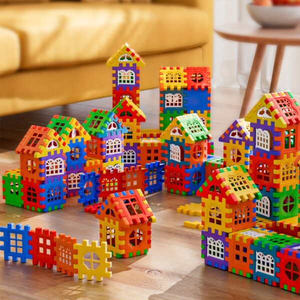 48pcs Large House Building Blocks Toys Suitable for Kids - Multicolor Window Design Blocks Compatible Building System