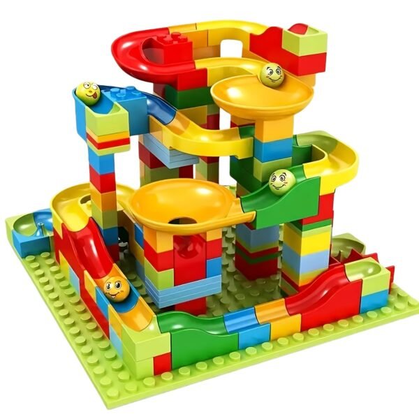 171pcs Sliding Track Building Blocks Puzzle Toy Set for Creative DIY Construction & Educational Play