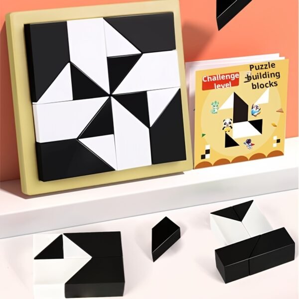 Hidden Building Blocks Jigsaw Puzzle Intelligence Development Educational Brain Teaser Toy for Kids
