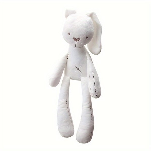 Cute Long-Legged Bunny Plush Doll Soft White Stuffed Animal Toy for Kids Room Décor & Gift Collection