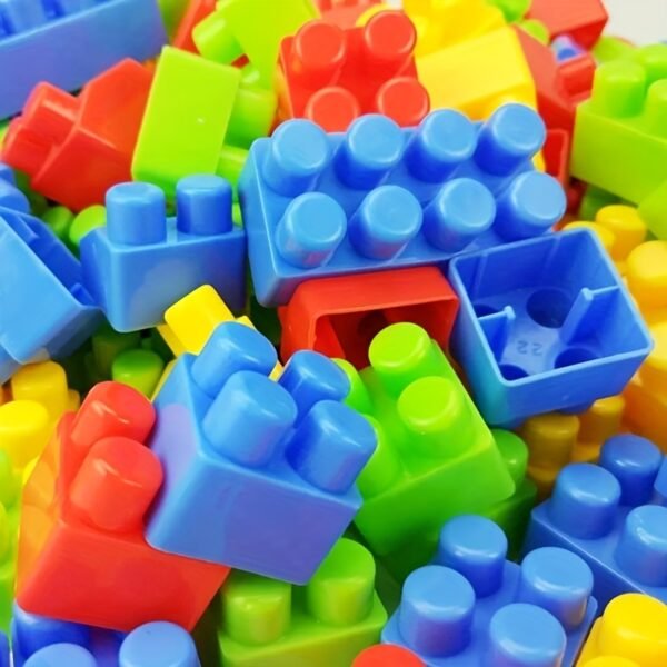 100pcs Colorful Plastic Building Blocks Set Educational Construction Toy for Kids Ages 3+